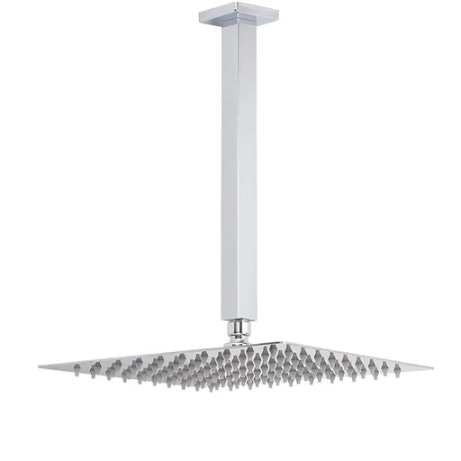 WELS 12" Rainfall Shower Head 300mm Ceiling Dropper Extension Arm Chrome Square Set