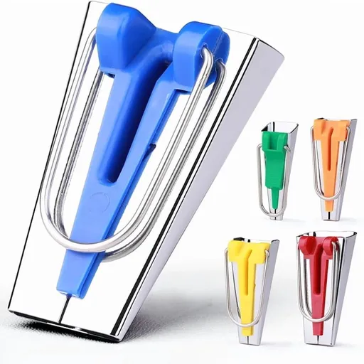 5 Sizes Bias Tape Makers, Bias Binding Tape Making Tool for Fabric Quilting Sewing,Customize, Solidly Bias Quilting Tool