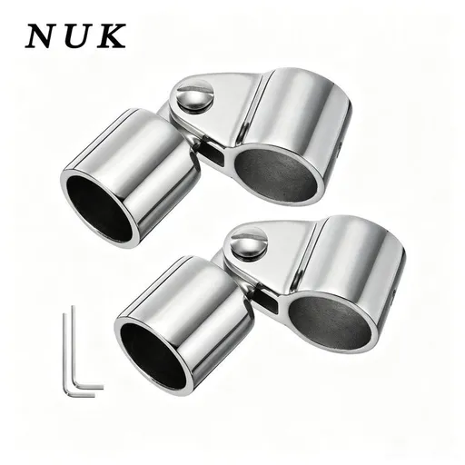 316 Stainless Steel Top Eye End Cap, Marine Top Slide Cap, Boat Canopy Fitting Hardware for Tube, Yacht Awning Connector(Double Canopy Set 25mm)