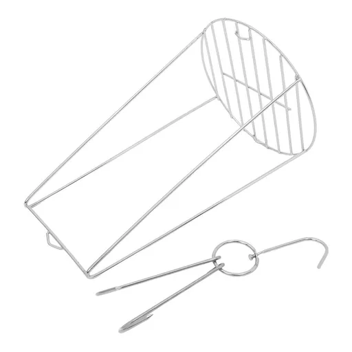 Stainless Steel Plated Chicken Roaster Stand for Oven and BBQ, and Stable Cooking Rack
