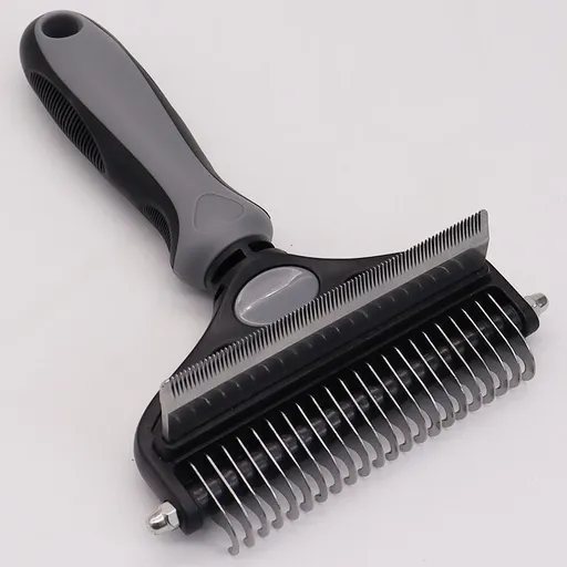 Pet Hair Remover Brush Double-Sided Pet Brush Pet Grooming Tool Dog Brush Cat - Gray - Size Small size -fine teeth 67
