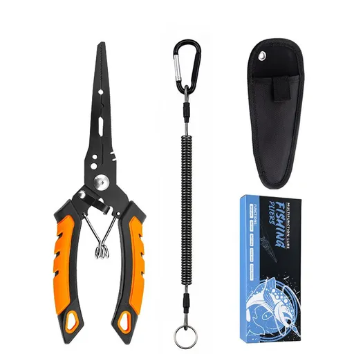Outdoor Fishing Multifunctional Stainless Steel Long-Mouth Lure Clamp,orange