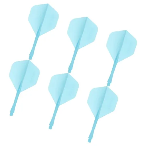 PP Dart Flights Sky-Blue for Smooth Flying Soft Tip Darts 6Pcs