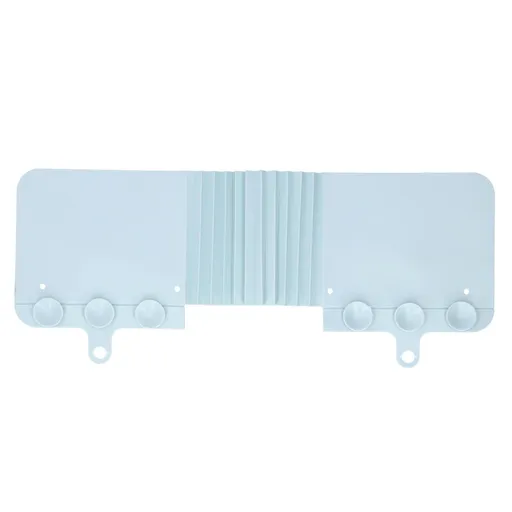 Foldable Sink Splashing Guard with Suction Cups Water Baffle Board Kitchen AccessoryLight Blue