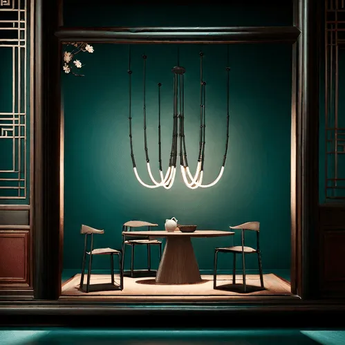 BAMDECOR Minimalistic Retro LED Minimalism Designer Lustre Hanging Lamps Slender-Shape LED Pendant Light (Black)