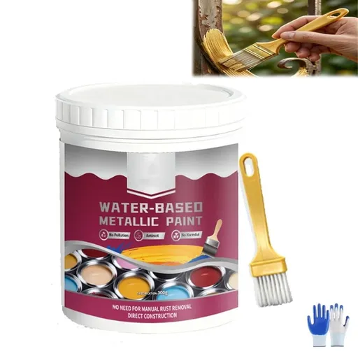 Rust Removal Converter Metallic Paint, Anti-Rust Metal Paint, Black Paint For Metal,for Car, Marine, Industrial, Chassis, Long-Lasting