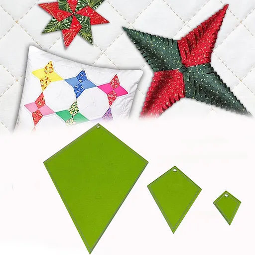 Plates Quilting Templates, 3 PCS DIY Periwinkles Sewing Pattern Quilting Rulers and Templates, Acrylic Template for Quilting Sewing