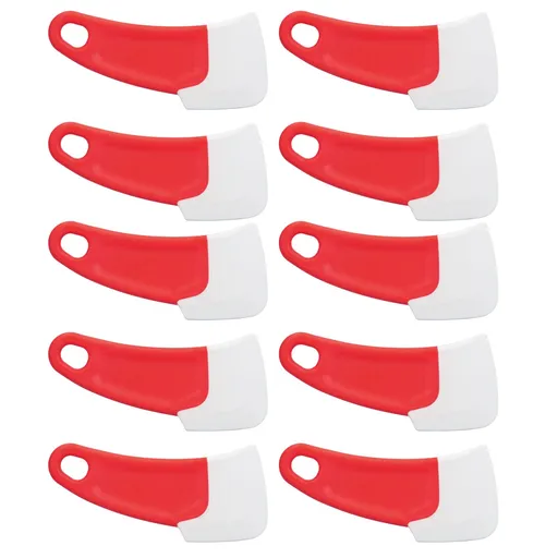 10 Pcs Silicone Spatula Flexible Hook Hole Design PP Handle Kitchen Silicone Spatula for Cake Pasta Baking Cooking Red
