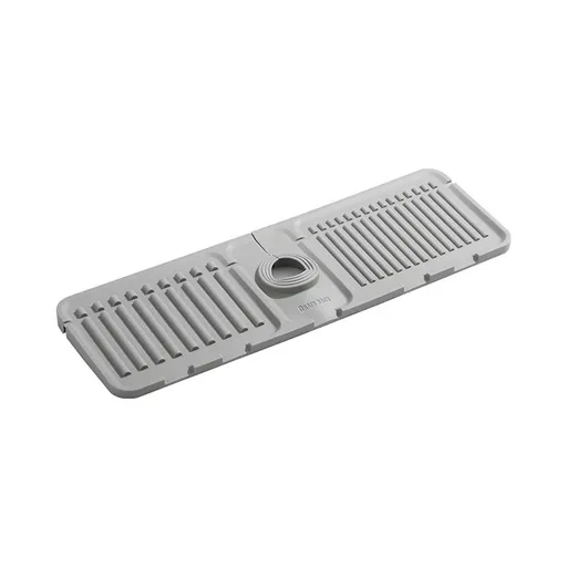 Faucet Splash Guard for Kitchen Sink Splash Guard, Ring Size Adjustable Faucet Drip Catcher Mat（One big and one small, gray）