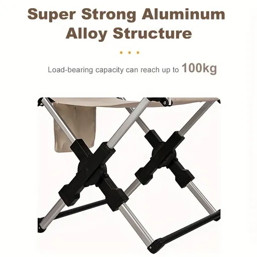 Folding camping chair, portable outdoor seat, camping furniture, lightweight folding chair, comes with carrying bag, Australian outdoor gear - black