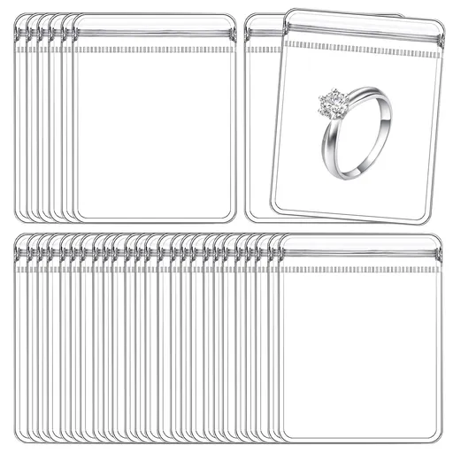 100 pack PVC Anti Tarnish Jewelry Bags,Jewelry Bags Clear Plastic. Jewelry Pouch for Jewelry Rings and Earrings (4.72 * 4.72in)（only bags）