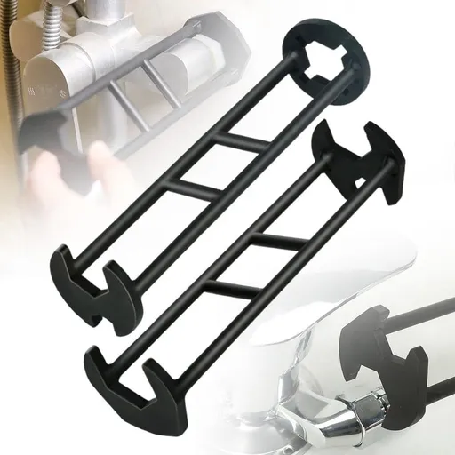 2PCS Multifunctional Sink Wrench Basin Wrench, 7-in-1 Faucet Wrench Set with Four-Jaw Hex & 7 Size, Installation Plumbing Tool for Tight Spaces Under Sink