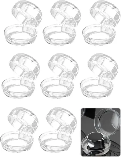 Gas Stove Knob Protective Cover - 8 Pieces - Universal - Plastic Knob Cover - Suitable for Gas Stove, Gas/Electric Stove, Electric Oven, Induction Stove, Gas BBQ, Hob - Kitchen Utensils - Transparent - Child Safety