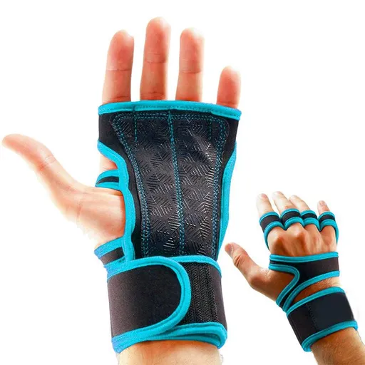 1 Pair Durable Weight Lifting Gloves For Intense Gym Sessions Gym Gloves Fitness Comfortable - Blue L