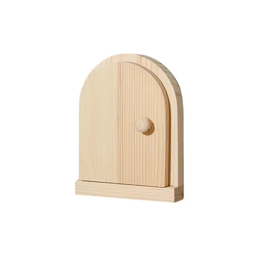 Elf Door - Tooth Fairy Door - Gnome Door Wood - Wall Decoration - Wall Decoration - Miniature - DIY Crafts - Wooden House - Interior Accessories - Fairy Tales - Decorative - Natural Material - Paintable - Magical World - 1 piece