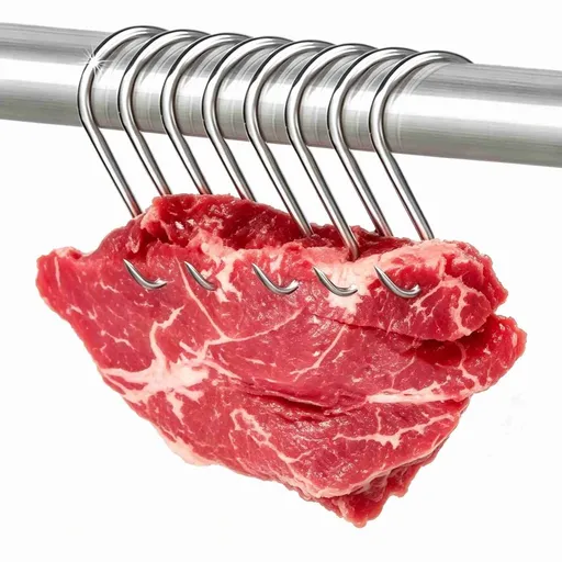 5.9 inch Meat Hooks, 20 Pcs Premium Stainless Steel Butcher Hook Smoking Hooks, Meat Processing for Hanging, Butchering, Smoking, BBQ, Grilling, and Hanging Drying Tool