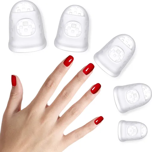25 pcs Silicone Finger Guards Anti-slip Finger Protection Covers Caps for Stringed Instruments Guitar Bass Counting Sewing, 5 Sizes