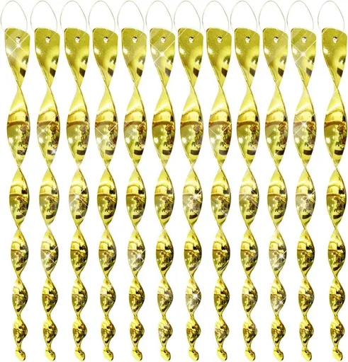 30-Pack Bird Repellent Spiral Scarecrow, 30 cm, UV Resistant for Garden and Terrace in Gold