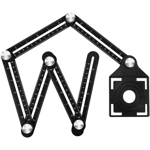 Multi Angle Measuring Ruler, Premium Aluminum Alloy Ultimate Marking Template Tool/Layout Angle Finder Tool/Woodworking Tool