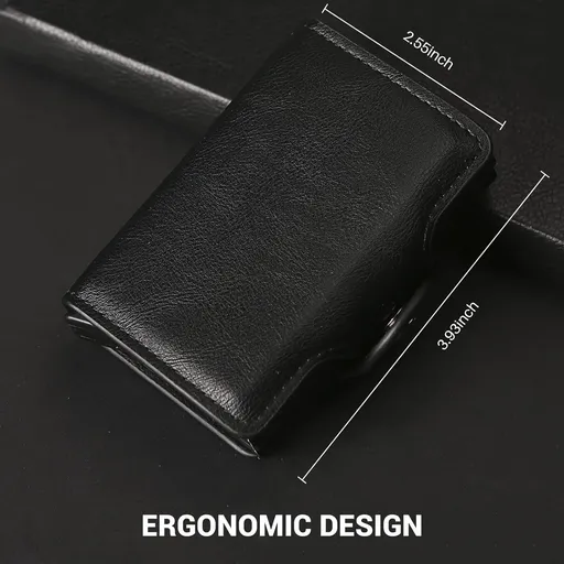 Credit Card Holder with RFID Blocking,Pop Up Leather Money Clip Wallet for Men,Double Card Case Wallet