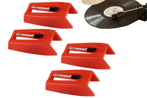 4Pcs Ceramic Record Player Turntable Phonograph Replacement Stylus Needle Tool
