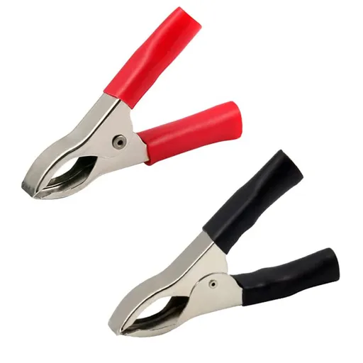 2Pcs Heavy-Duty Insulated Alligator Clips,Battery Crocodile Electrical Test Clamps,Battery Charger Clamp for Car Auto Vehicle