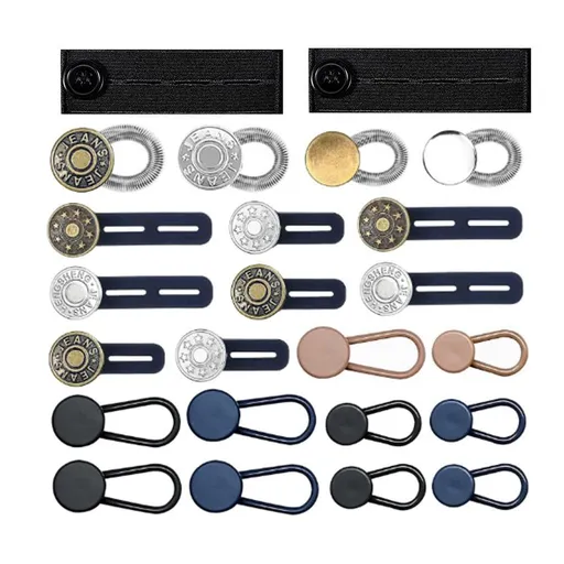 Elastic Waist Extenders for Pants, 24 PCS Waist Band Extenders Adjustable for Women and Men, Jeans, Dress, Elastic Button
