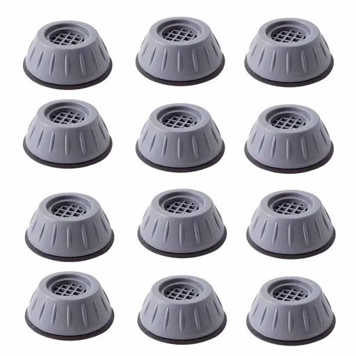 12Pcs Anti-Vibration Pads for Washing Machine and Appliances, Universal Shock-Absorbing & Noise-Reducing Non-Slip Rubber Feet Stabilizer, Stops Washer Dryer Moving (12pcs)