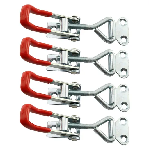 4pcs Toggle Latch Clamp, Stainless Steel Pull Hasp Latches, Quick Release Hand Tool Toggle Clamp for Smoker Lid Jig