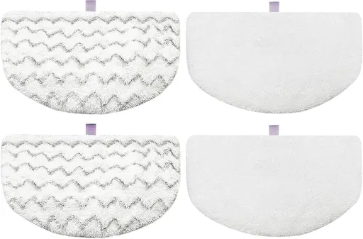 4 Pack Steam Mop Pads Replacement or Bissell Powerresh Steam Mop 1940 1440 1544 1806 2075 Series, Model 5938 19402 19404 19408 19409 1940A 1940 1940Q 1940T 1940W, Microiber Washable, Reusable