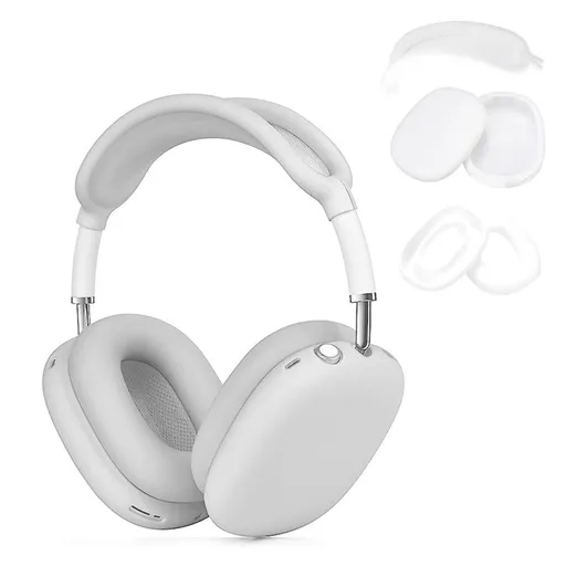 For Apple AirPods Max Headphones Protective Case Silicone Sleeves Full Set Cover White