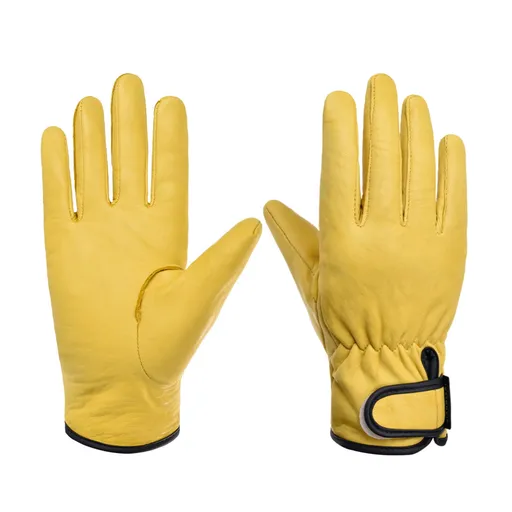 Leather Working Gloves Work Gardening Gloves Thorn Proof Garden Building Heavy Duty Utility Gripper Men Women M