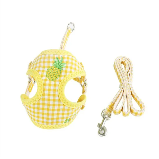 Cat Harness Cotton Vest Summer M Yellow