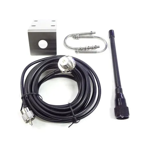 VHF Marine Antenna 156-163MHz Waterproof Rubber Mast Antenna With 5m Rg-58 Cable For Boat Sailboat Y, Stainless Steel + Rubber material