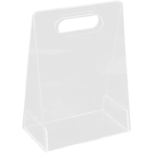 Acrylic Wedding Flower Basket Hand-Held Flower Bag Acrylic Bag Vase for Flowers, Decorative Acrylic Flower Bag for Party