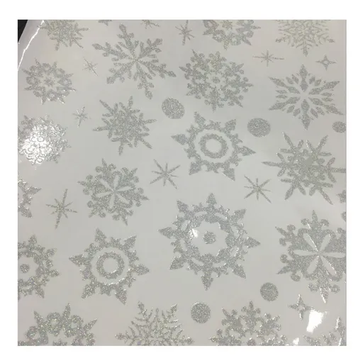 Winter Snowflake Self adhesive Removable Decorative Sticker for Home Office Decor(Silver)
