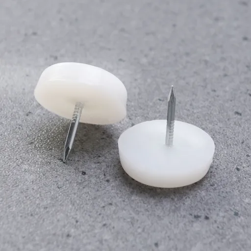 Worgeous 50PCS White Nylon Sofa Tacks Decorative Furniture Nails for Sofa Upholstery 6x22mm