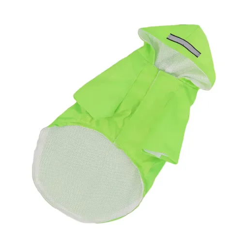 Waterproof Reflective Dog Raincoat- Adjustable Pet Jacket, Lightweight Dog Hooded Slicker Poncho for Small to X- Large Dogs and Puppies S Green