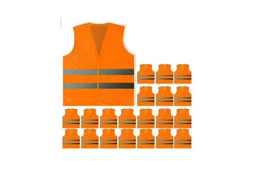 Reflective Safety Vests Bulk Pack High Visibility Mesh XL Orange