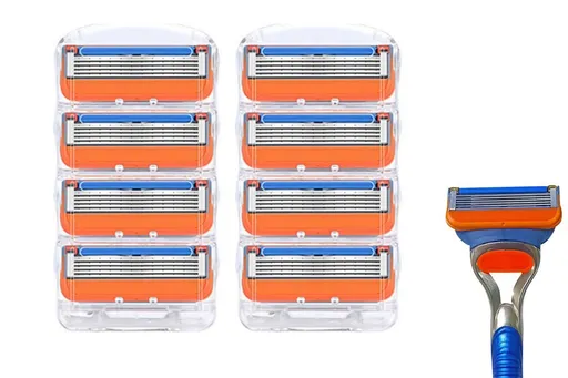 2 Sets of 4 Pcs Replacement 5 Blades Razor Blades for Men Razor Refills for Gillette
