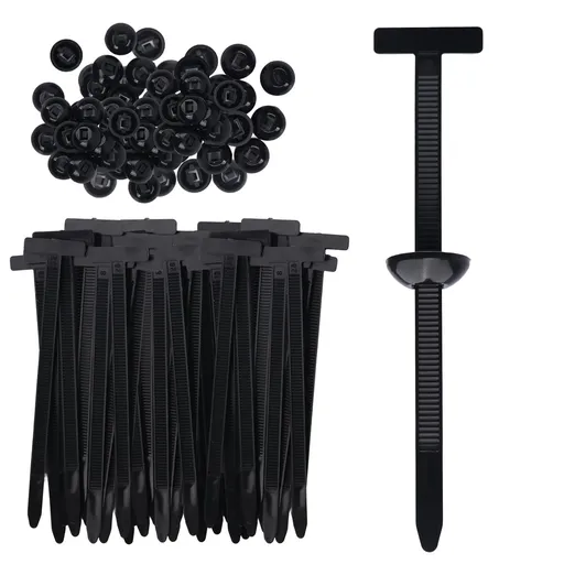 150 Pcs Nylon Universal Cable Buckle for Car - Self-Locking & Easy Installation Zipper Clamp Pin & Button Design - UV Resistant Zipper Tie Tie for Quick and Easy Car Everyday Repair