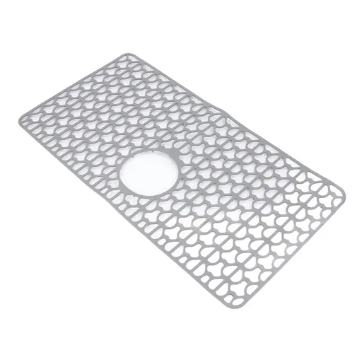 Kitchen Sink Mat Silicone Scratch Resistant Anti Slip Water Proof Reusable Multifunction for Dishes Protection Grey