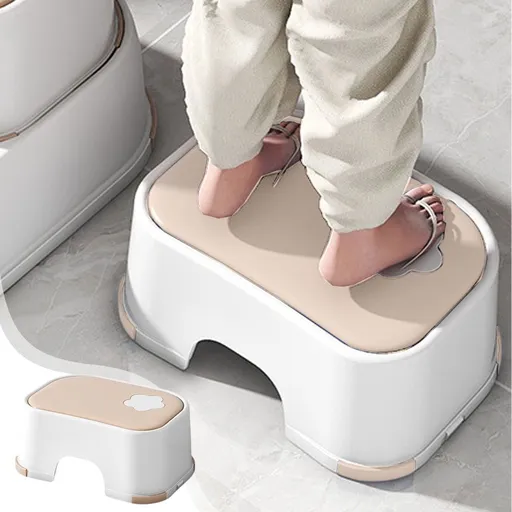 Kids Step Stool for Bathroom | Toddler Bath Step Stool with Non-Slip Pads for Brushing Teeth & Washing Hands | Plastic Step Stool for Children, Home, and Sink Access