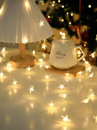 1PC LED Starry Night String Lights – 3M 20 USB LEDs Starry Sky Effect Decorative Lights for Bedroom, Baby Room, Weddings, Indoor/Outdoor Party, Battery Operated