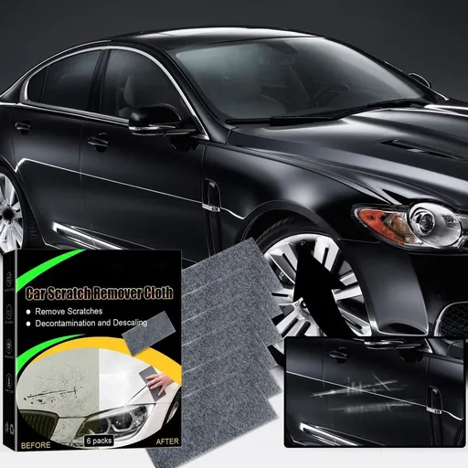 Nano Car Scratch Repair Set, 6pcs Polishing Cloth with Scratch Remover Paste, Gentle Swirl Restoring Kit for Motorcycle Furniture Auto Care Supplies