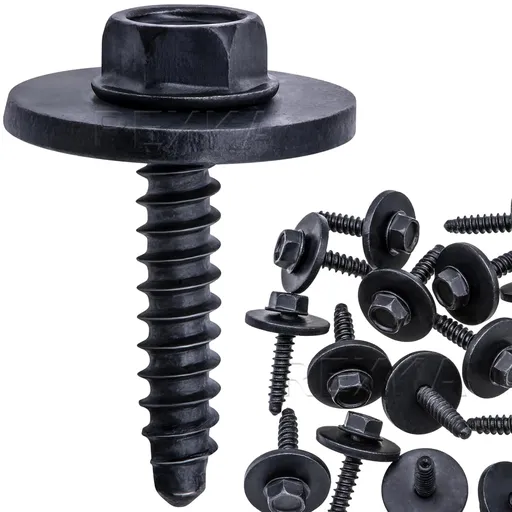 Rexka 25 pcs Fender Liner Bumper Cover Splash Shield Wheelhouse Liner Bolt Screw Compatible with GM 11570498 Chevrolet Camaro Colorado Corvette Cruze Equinox Silverado Malibu Traverse Cadilac Buick