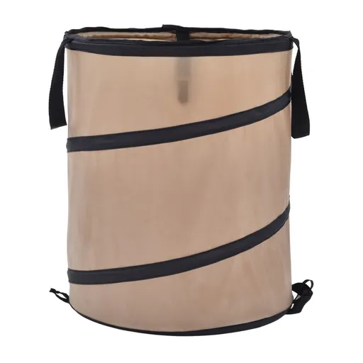 37.8L Collapsible Leaf Trash Can Reinforced Steel Spring Oxford Cloth Collapsible Container Small Size