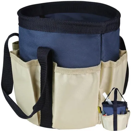 Gardening Bucket Tool Organizer, 600D Oxford Garden Tools Storage Bag with Pockets, for Garden, Patio and Outdoor Use