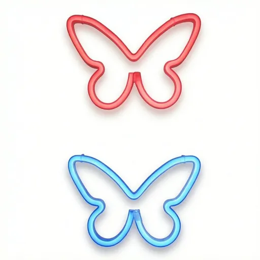 2 Pcs Butterfly Neon Signs Butterfly LED Light 3AA Battery Powered, USB Operated Wall Neon Light Decor Butterfly Neon Wall Art