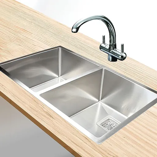 835x505mm Handmade 1.5mm Stainless Steel Kitchen Sink with Waste and Grid
